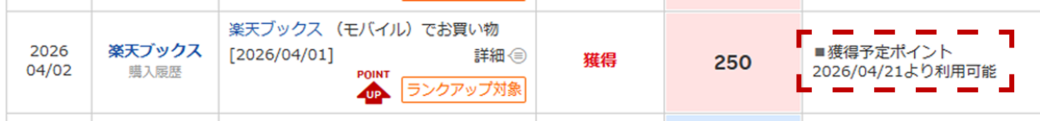獲得予定ポイントについて_PC